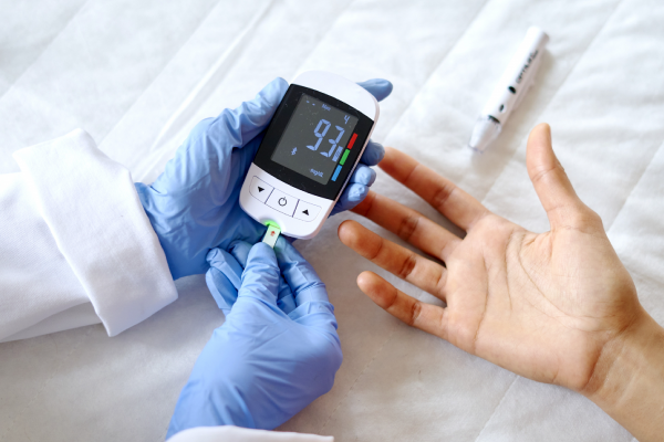 糖尿病の検査の様子